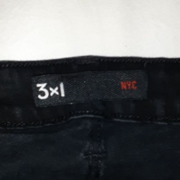 3x1 NYC Black Ankle Zip Jeans‎ Raven 29 USA Made - Picture 5 of 12